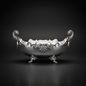 Antique Silver Bowl Centerpiece