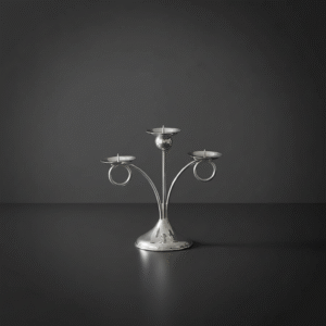 3 Arms Silver Candle Stand
