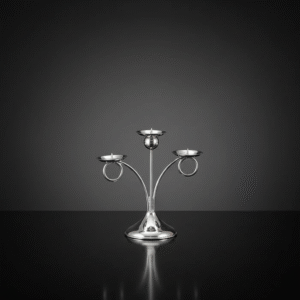 3-Arm Silver Candle Stand