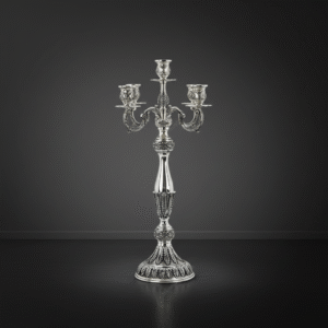 5-Arm Oxidised Silver Candle Stand
