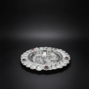 Blossom Silver Pooja Thali Set